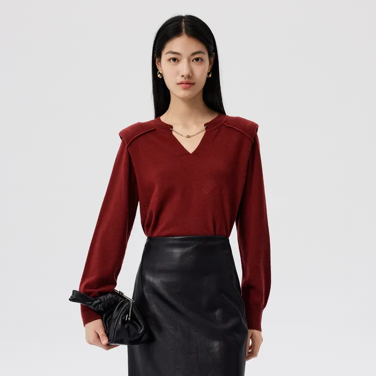 SHUIYUNJIAN Sweater Women's Burgundy-2