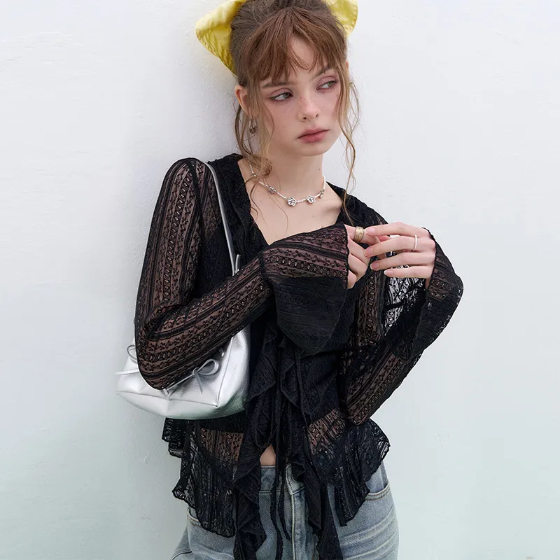 ELF SACK Chiffon Shirts Women's-4