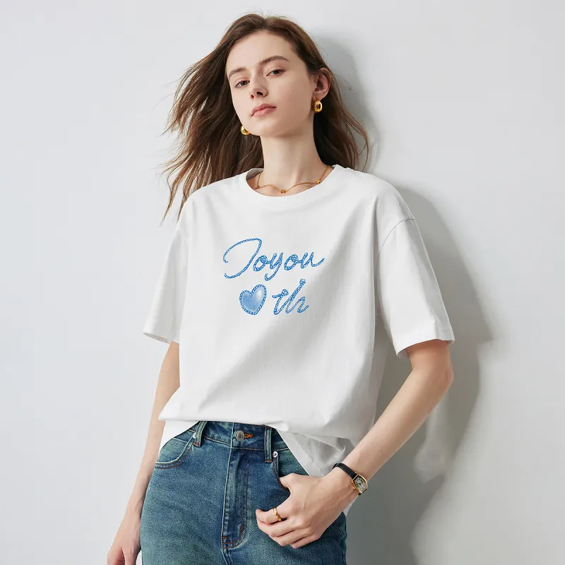Initial Language T Shirt Women's-1