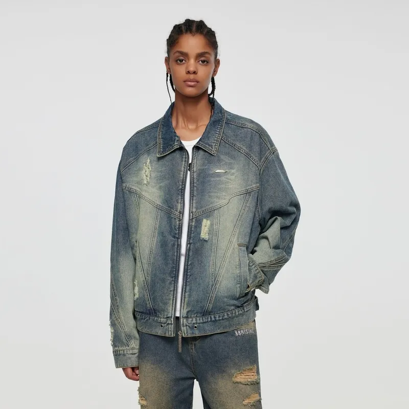 88rising Denim Jackets Unisex Washed Blue-2
