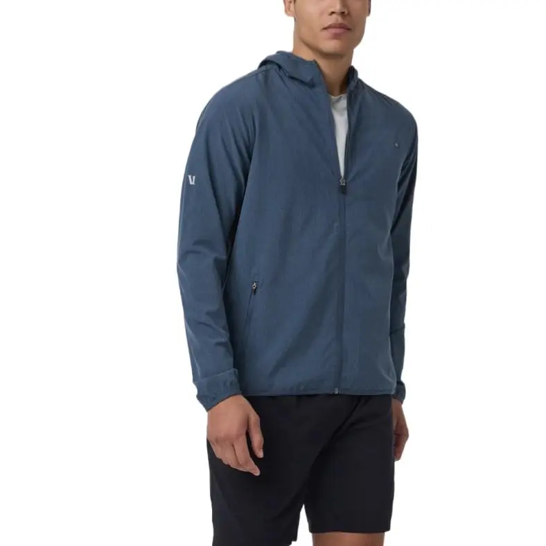 Vuori SS25 Outdoor Trainer Shell Jacket Men's Pacific Linen Texture Color/Pacific Linen Texture-2