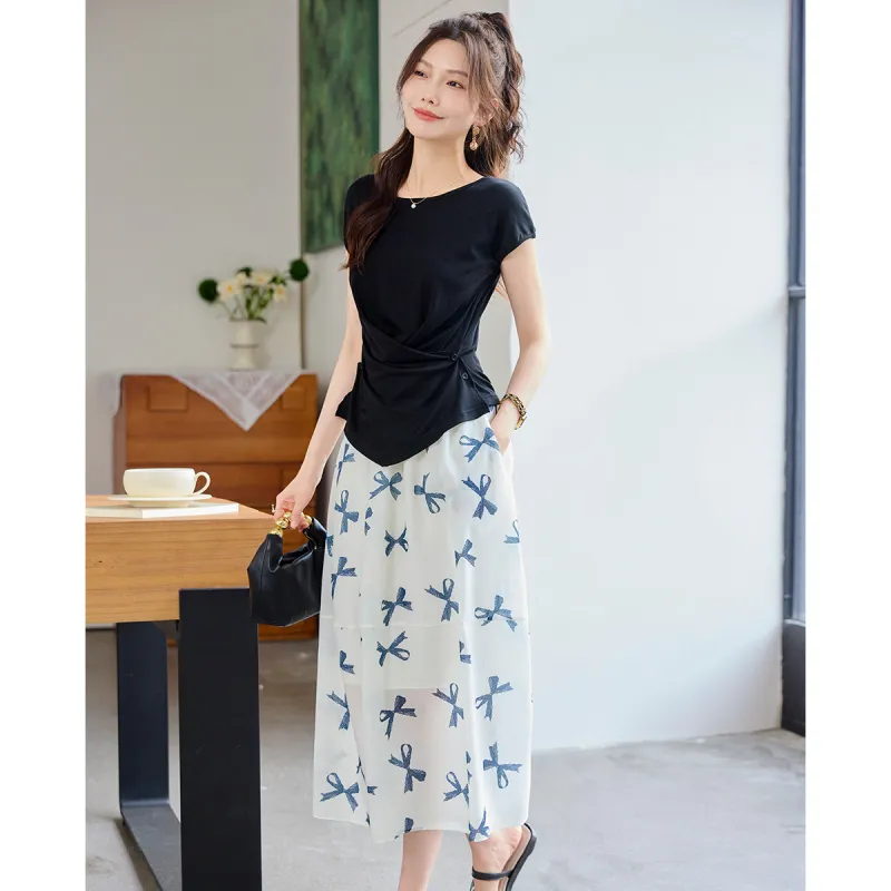 TERRE BLEUE Two Piece Skirt Sets Women's-6