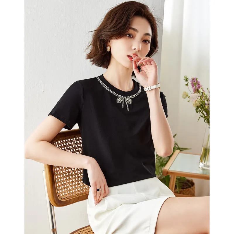 Love Elaine Regular T Shirt Women's Black-2