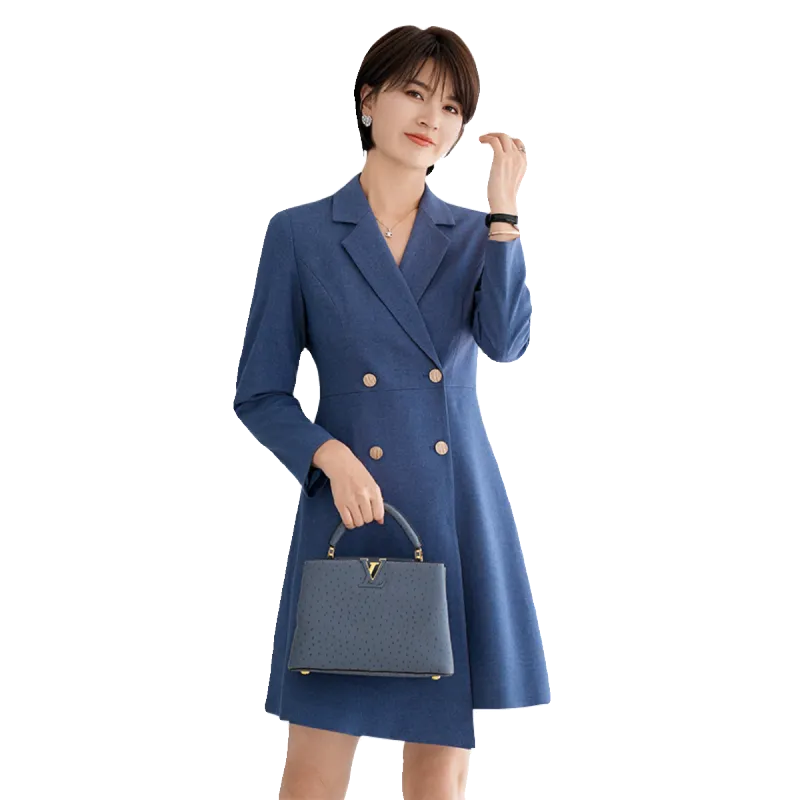 ONE SHALLOW Long Sleeved Dresses Women's Deep Orchid Blue-1