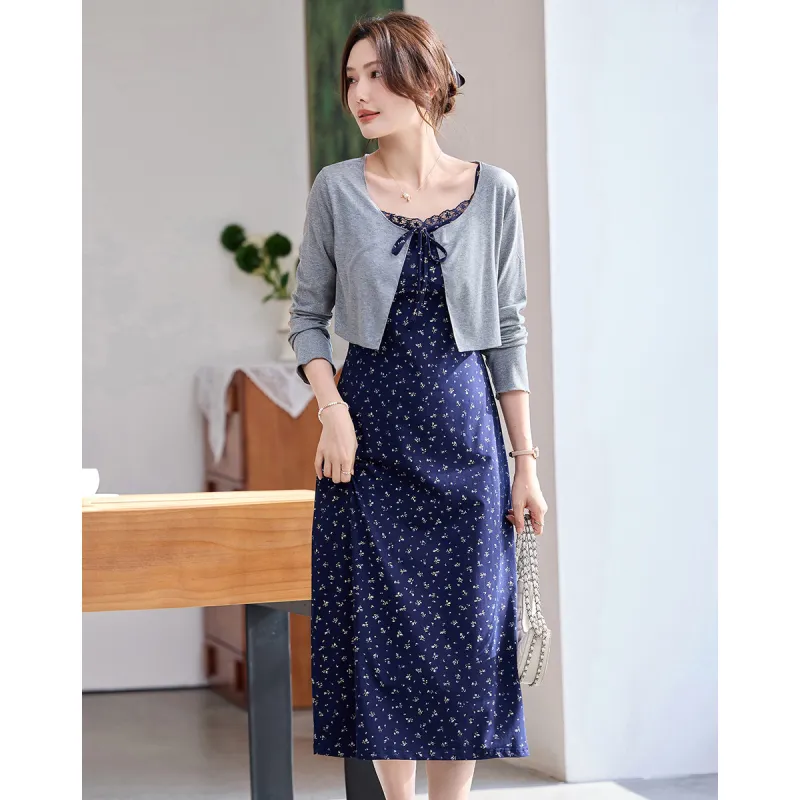 TERRE BLEUE Two Piece Skirt Sets Women's-4