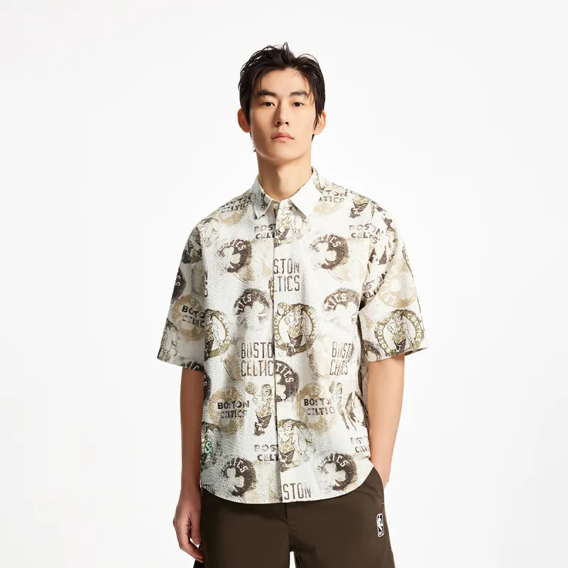 JACK JONES· JACK&JONESxNBA Shirt Men's A06 Raw White-2
