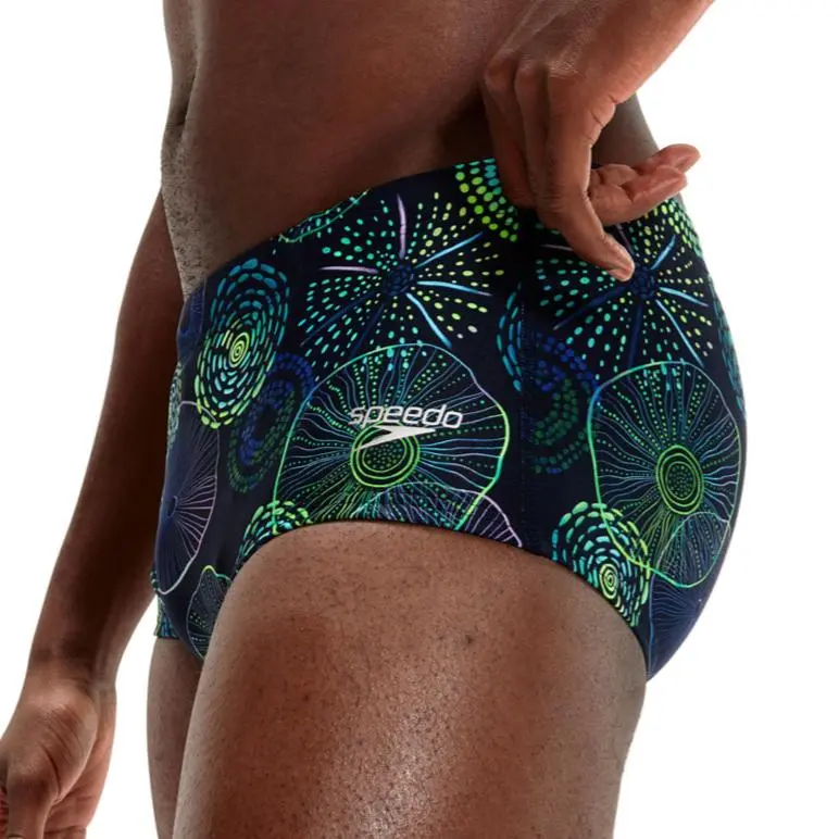 Speedo Swimming Shorts Men's Navy Blue Green-3