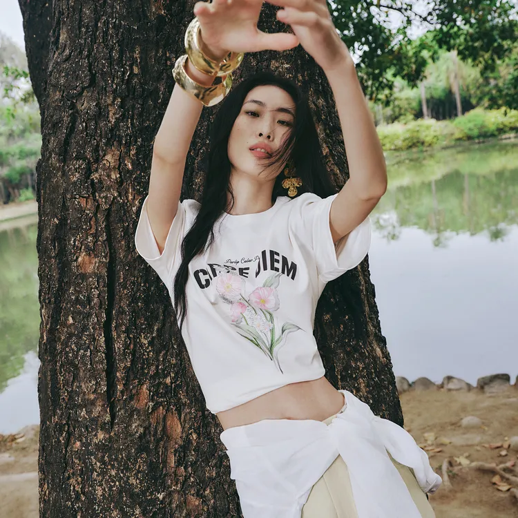 PEACEBIRD T Shirts Women's-22