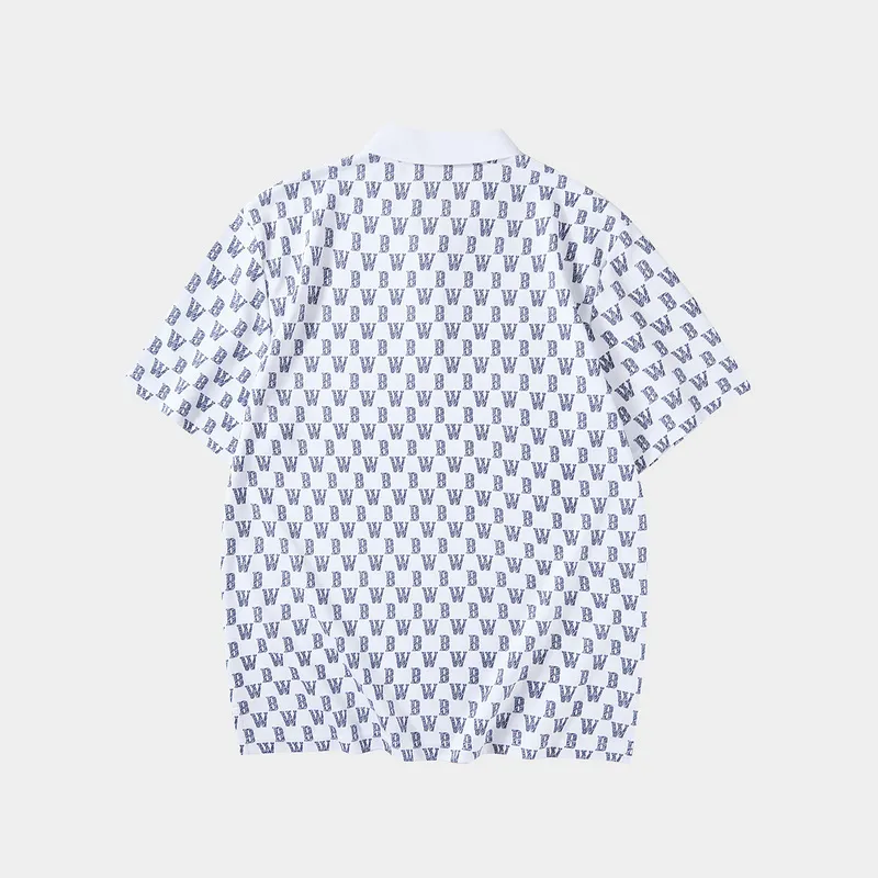 HLA JEANS Polo Shirt Men's Ecru Pattern 01-2