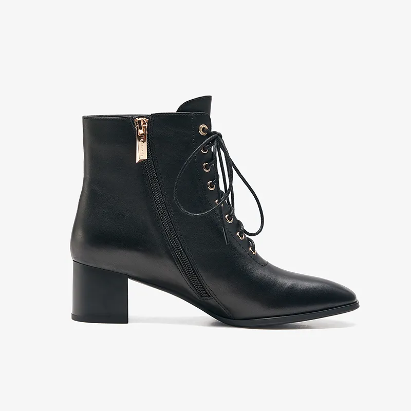 LE SAUNDA Ankle Boots Women's Black Brown-7