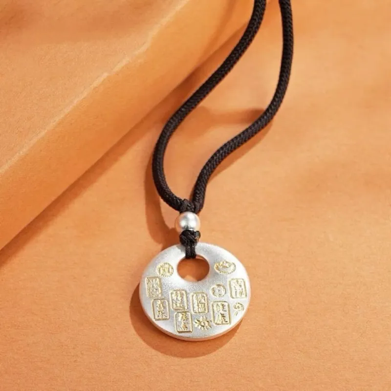 LIUXIN 999 Fine Silver Pendants Unisex-3