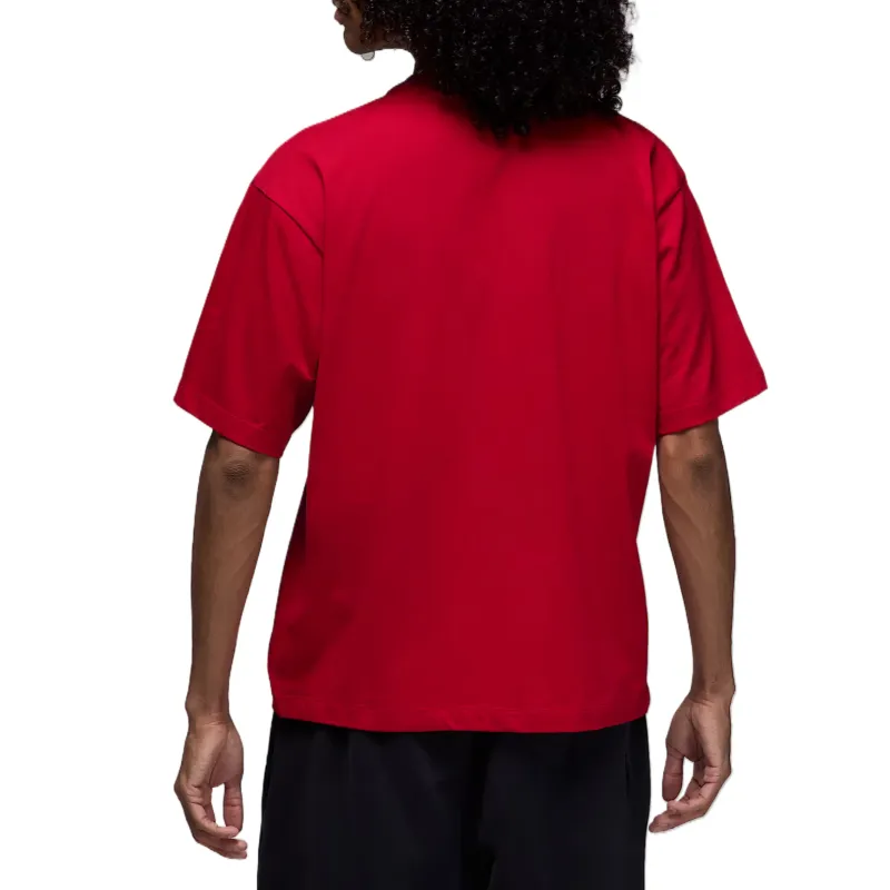 Jordan Brooklyn T Shirts Men Gym Red/Canvas/Black-1