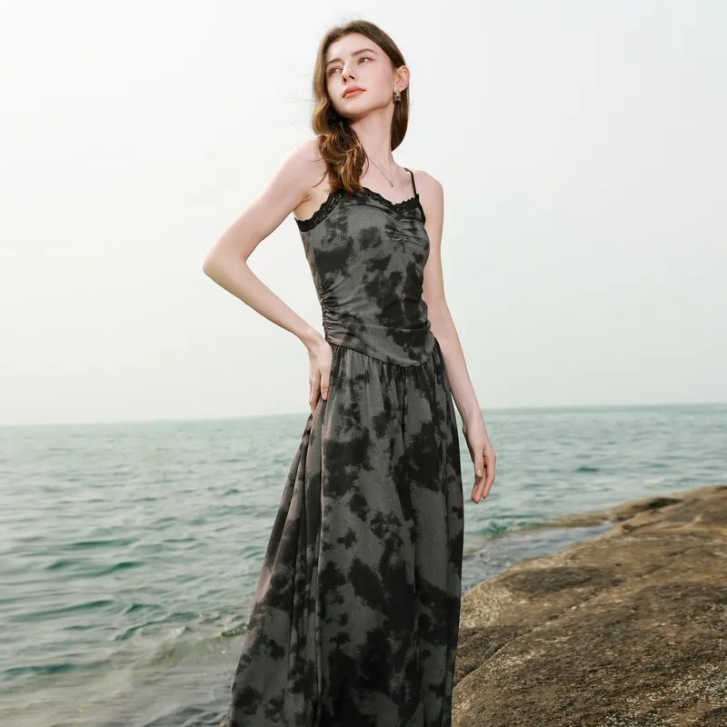 3COLOUR Slip Dresses Women's Silent Gray Blended-2