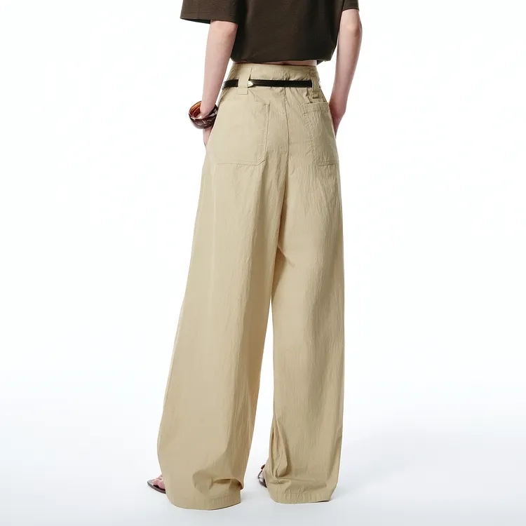 PEACEBIRD Casual Pants Women's Lemon Pepper Yellow-4