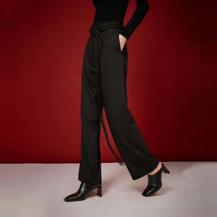 Xu Zhi X ELLE XU ZHI Collaboration Casual Pants Women's Black-2