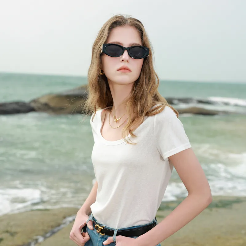 3COLOUR T Shirt Women's Pearl White-3
