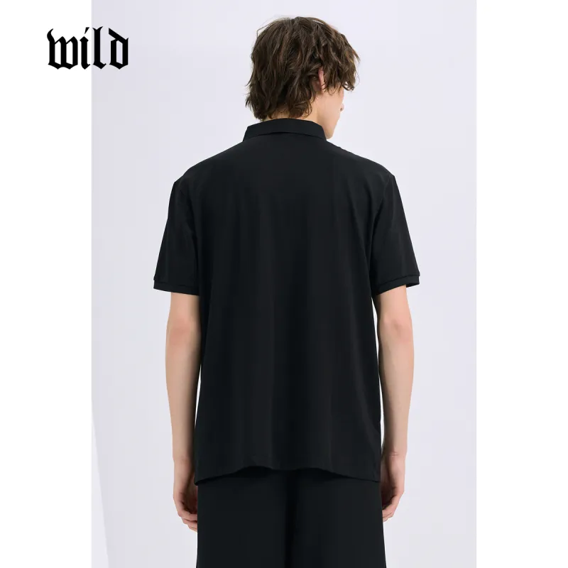 WILD LEADER Polo Shirts Men Black[TW5118136]-2