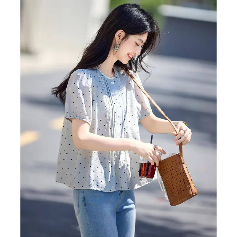 Still quiet Shirts Women's Blue-4
