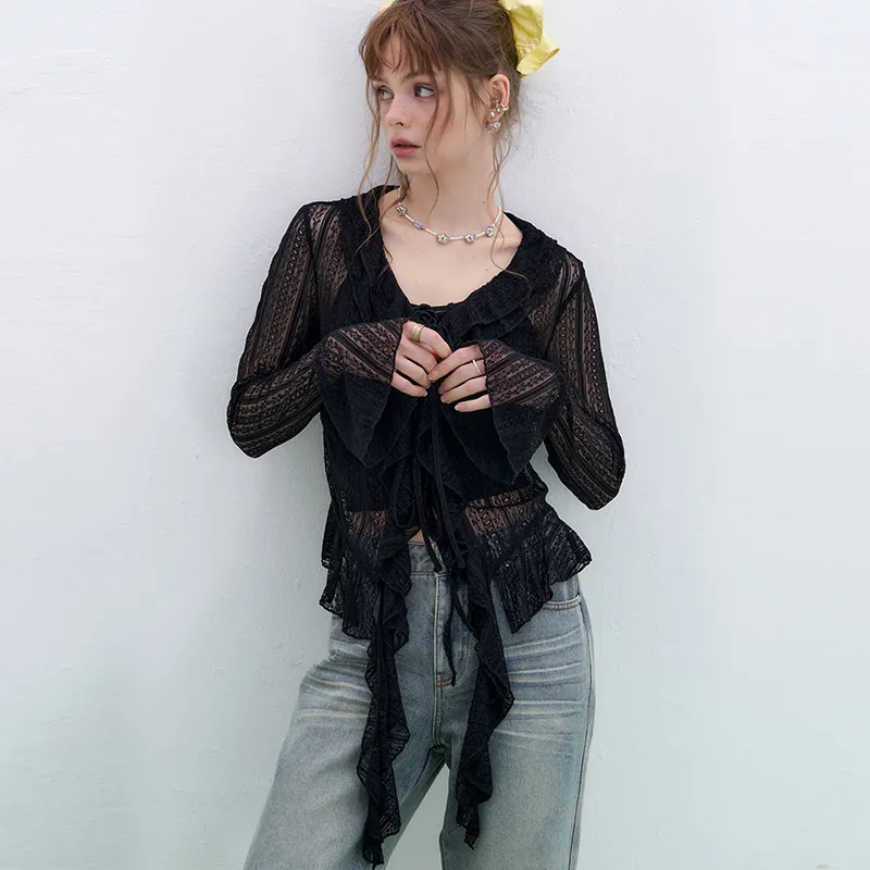 ELF SACK Chiffon Shirts Women's-2