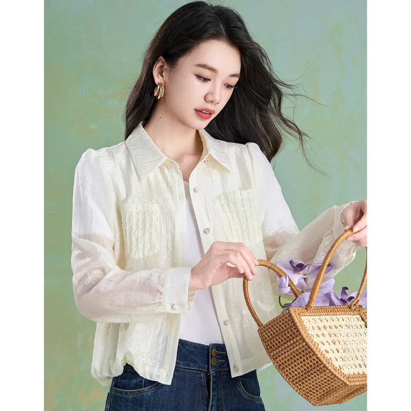 Mylan Shirts Women's Beige-7