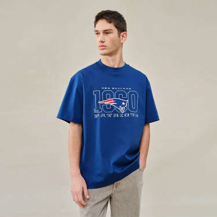 Nfl X JACK&JONES T Shirts Men E40 Vintage Blue-2