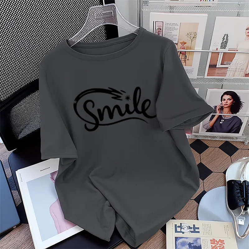 FAIRWHALE Drop Shoulder Sleeve T Shirt Women's-14