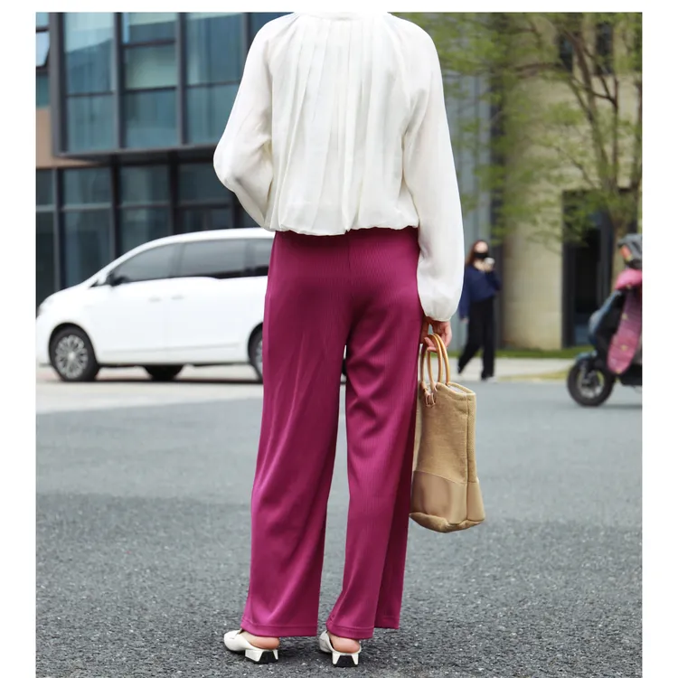 SETIROM Casual Pants Women's Berry Purple-3