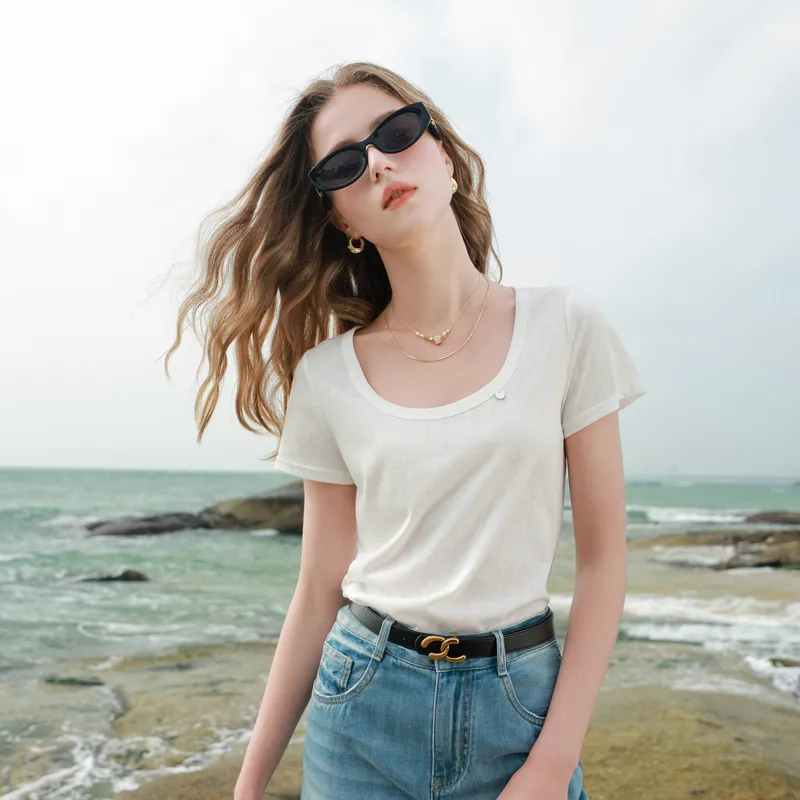3COLOUR T Shirt Women's Pearl White-2