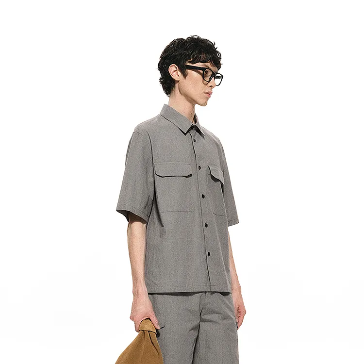 CROQUIS Black Thread Shirt Men's-4