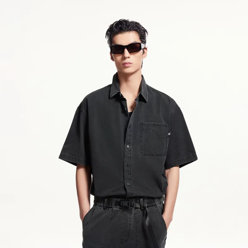 JACK JONES· Shirt Men's A16 Dark Gray Denim-2