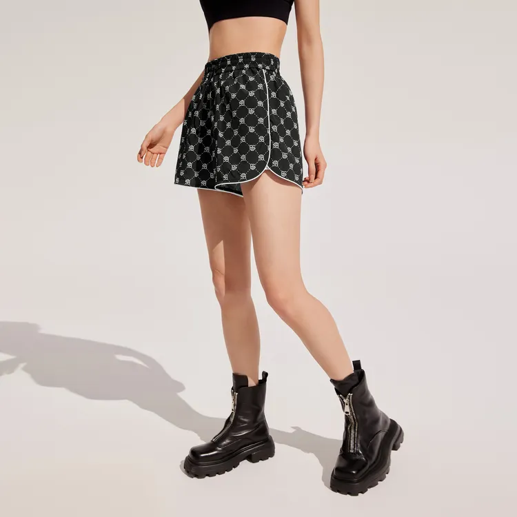 BOSIDENG Letter Aging Casual Shorts Women's-2
