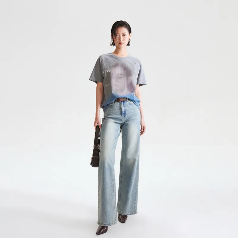 ONLY T Shirts Women's G11 Light Gray Multicolor-2