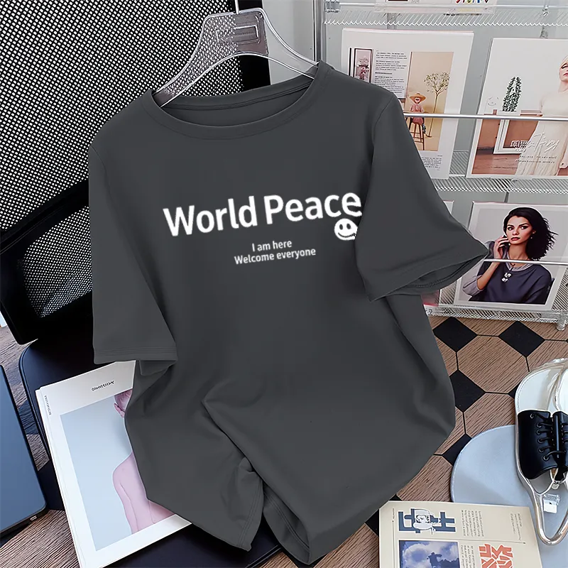 FAIRWHALE Drop Shoulder Sleeve T Shirt Women's-14