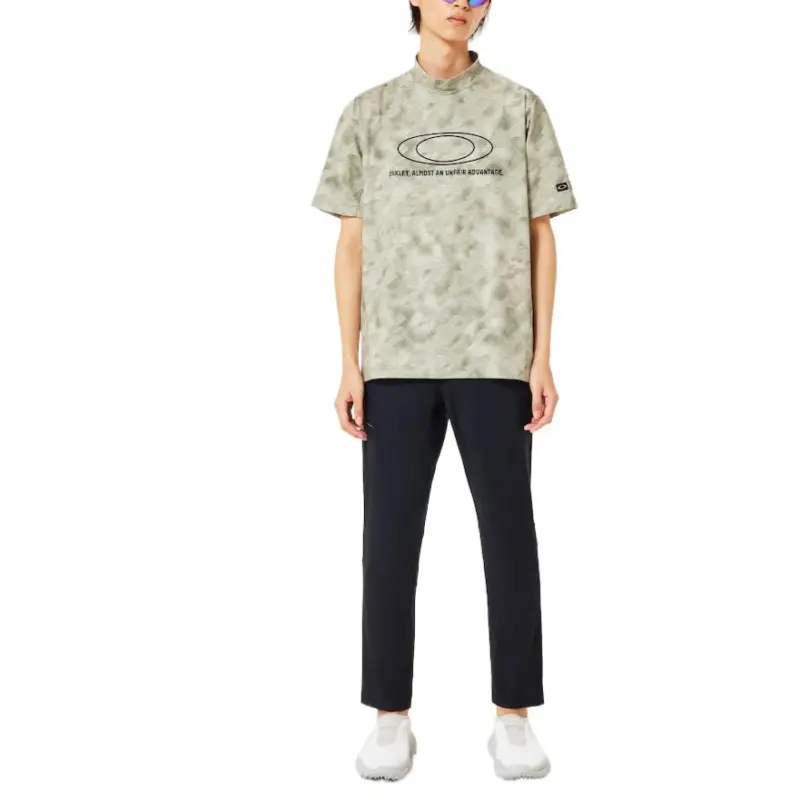 Oakley O SyncPackEllipseEmbMock T Shirt Men's Khaki Brown-6