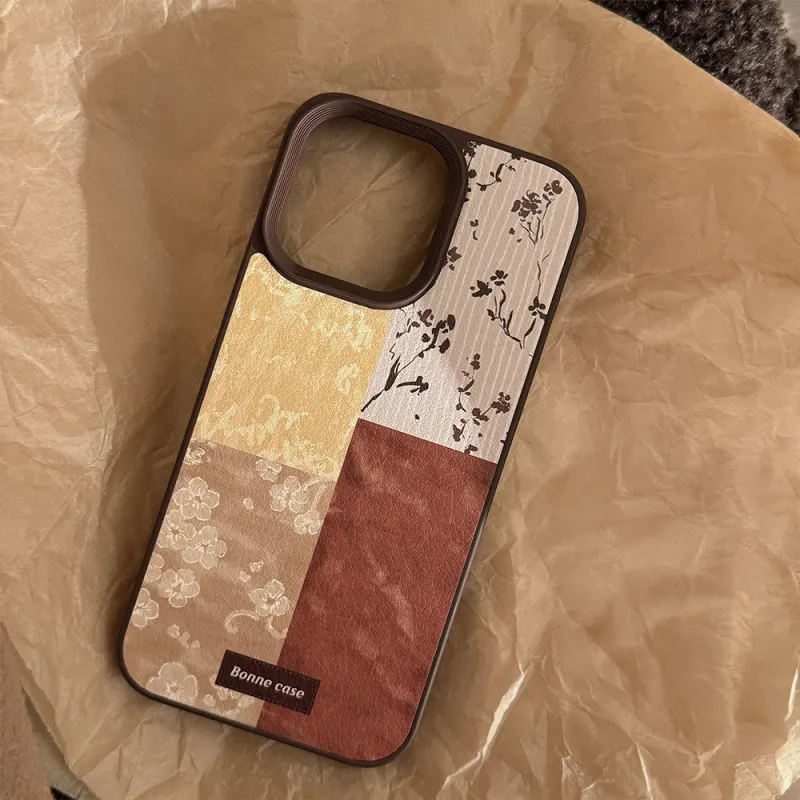 Cuttlefish Grid TPU Material Vintage Inspired Vase Stand DIY Niche Phone Case Compatible With Apple 16/15/14/13/12/11-5