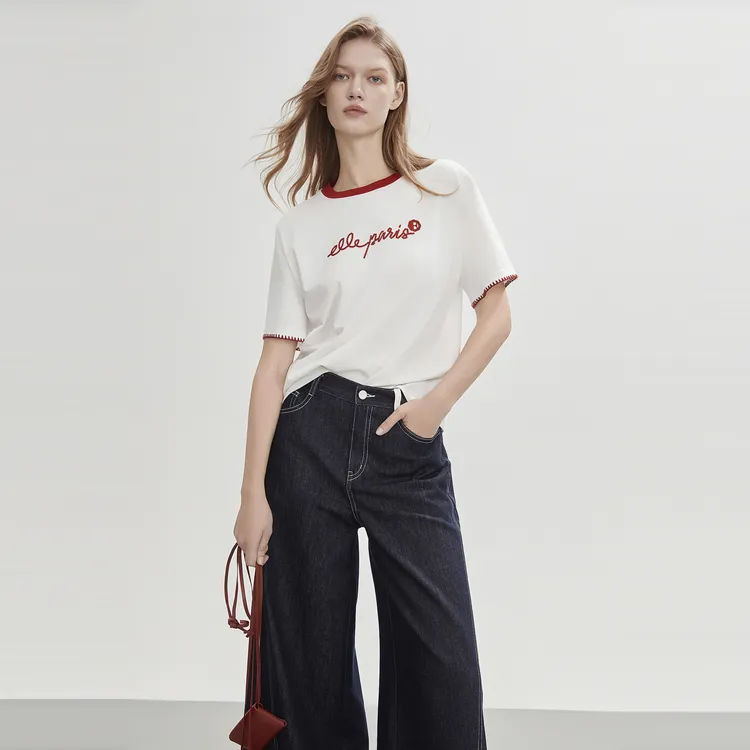 ELLE T Shirts Women's White-2