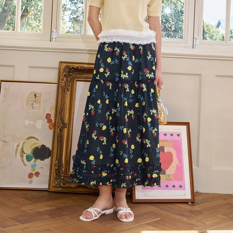 ELF SACK Casual Long Skirt Women's-11