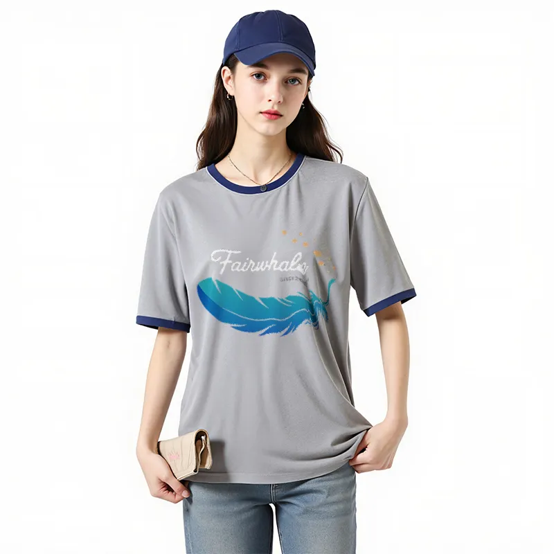FAIRWHALE Drop Shoulder Sleeve T Shirt Women's-26