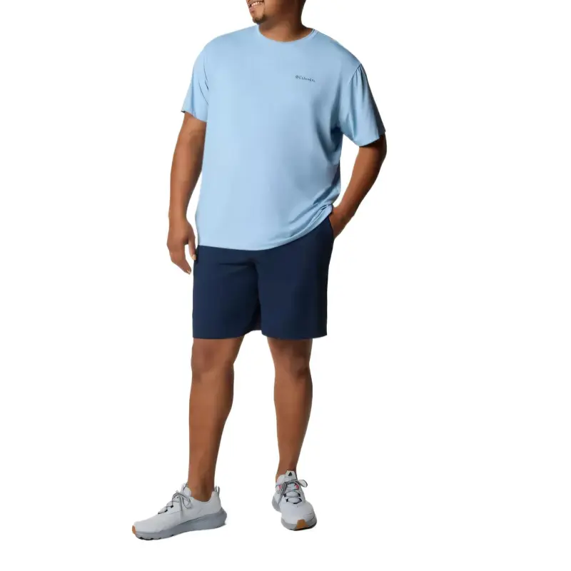 Columbia Tech Trail Utility Omni-Shade Omni-Wick T-Shirt Men's Ripples Blue-3