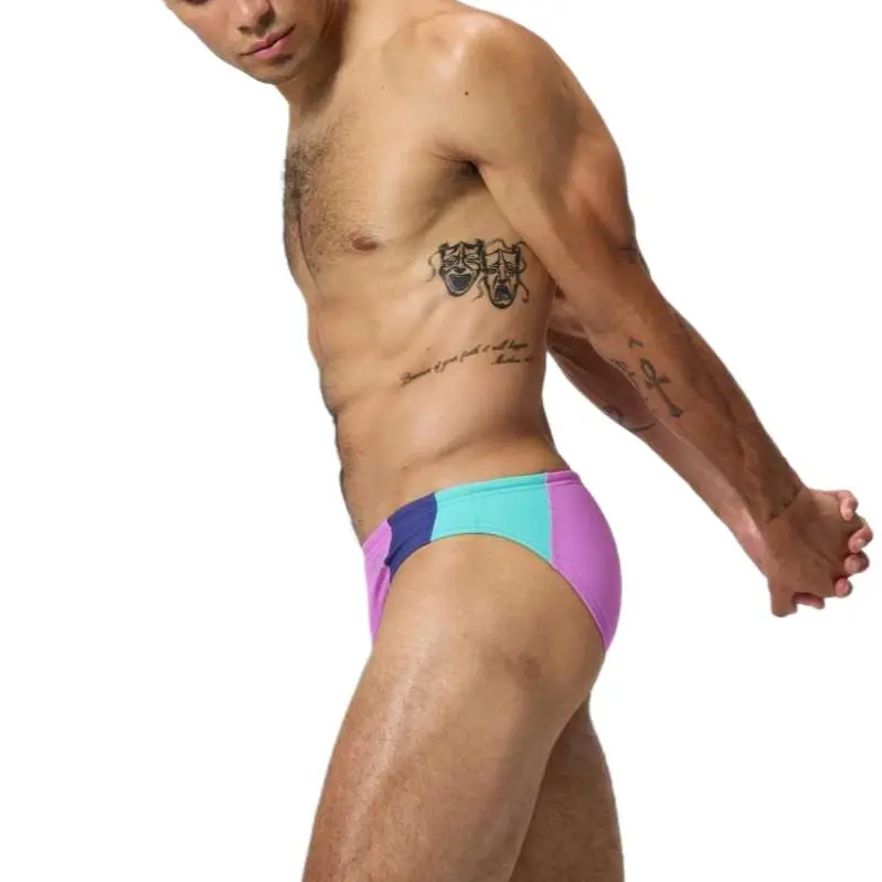 Speedo Swimming Shorts Men's Pink Blue-5