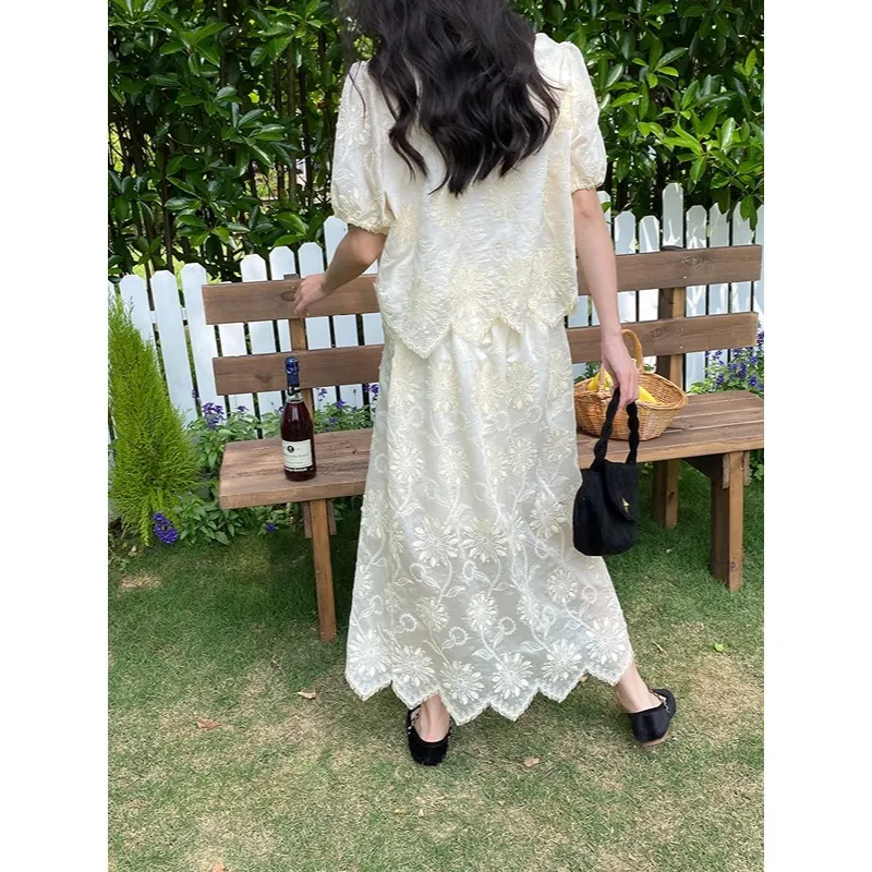 ONE SHALLOW Casual Long Skirt Women's-3