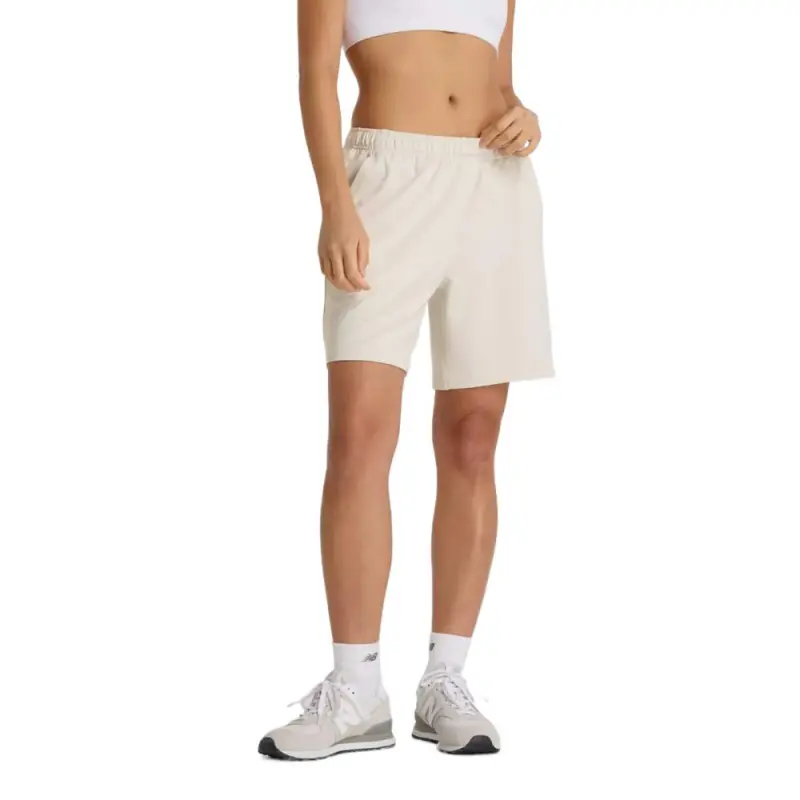 New Balance French Terry Casual Shorts Women's Beige-3