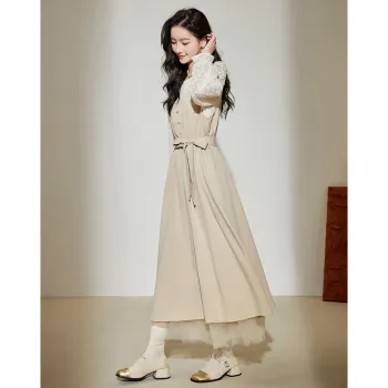 Love Elaine Long Sleeved Dress Women's Apricot