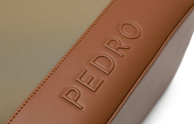 PEDRO Polyurethane Synthetic Leather Shoulder Bag, Crossbody Bag, Handbag Regular Men's Black/Sand-11