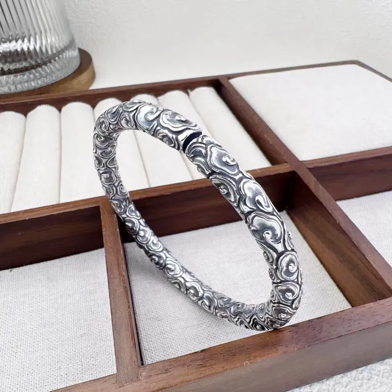 FUYUFU 999 Fine Silver Bangles Unisex-3