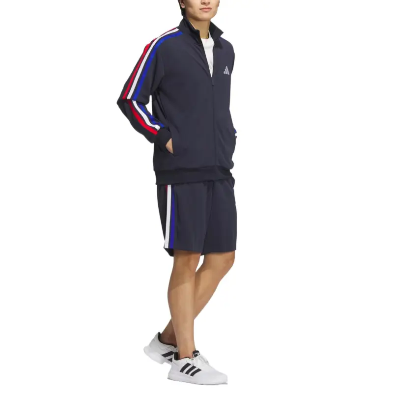 Adidas 3 StripesAEROREADY Casual Shorts Men's Ink/Royal Blue/White/Scarlet-3
