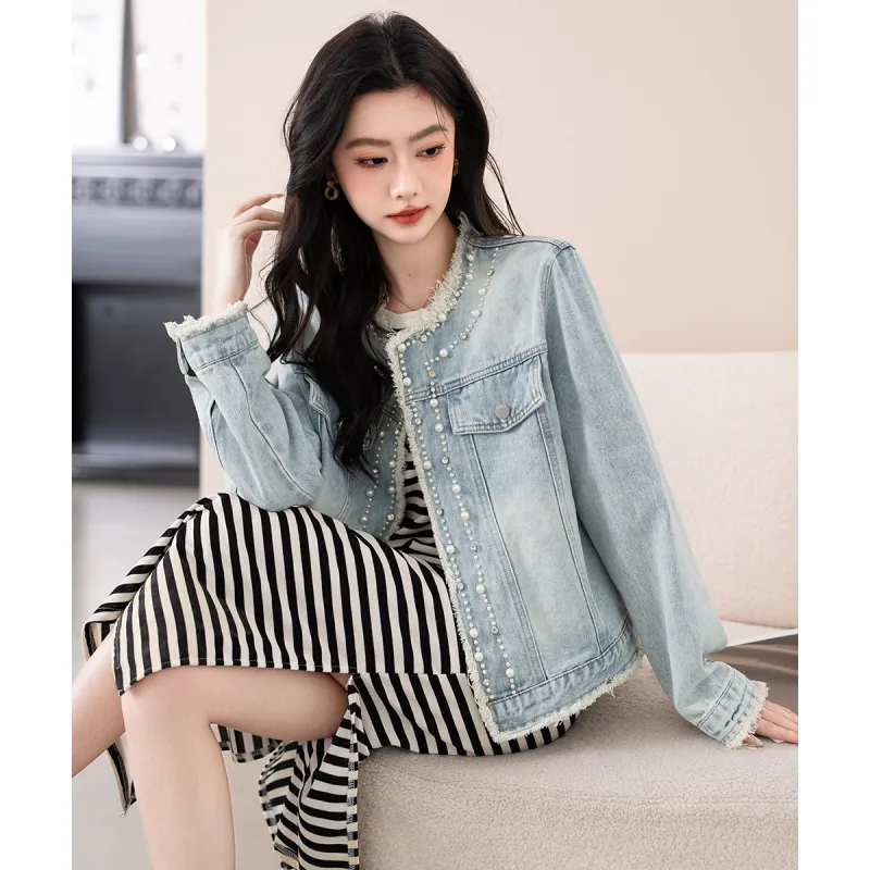 TERRE BLEUE Denim Jacket Women's Blue-3