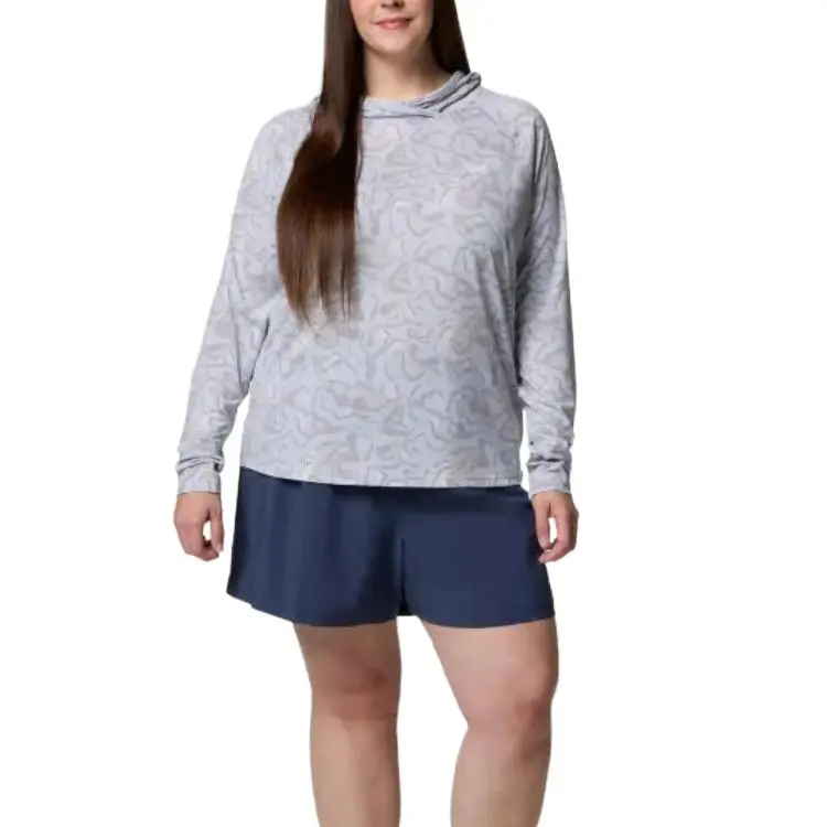 Columbia PFG Uncharted Sweatshirt Women's Post-Rain Gray Marshland-2