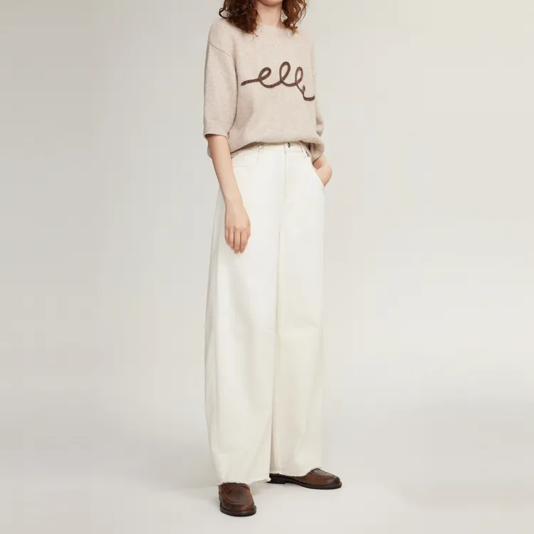 ELLE Casual Pants Women's White-2
