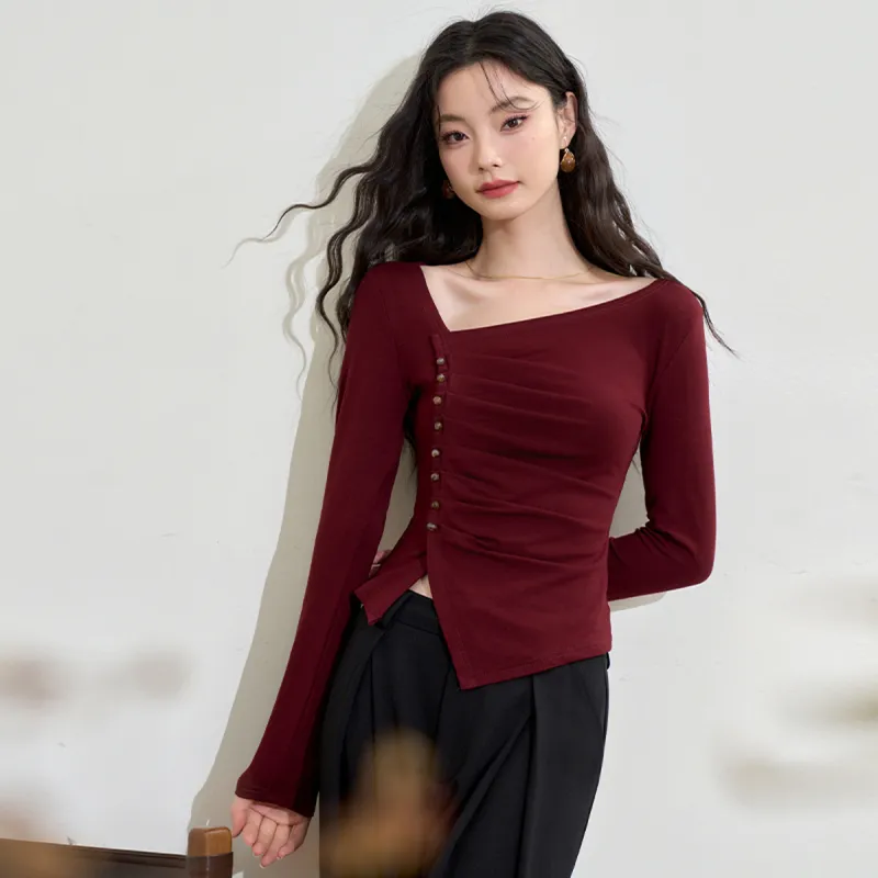 WESTLINK T Shirt Women's Burgundy-2